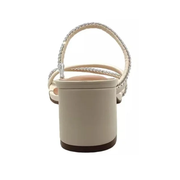 Tamanco Vizzano Tiras Strass Feminino - Off White - Imagem 3
