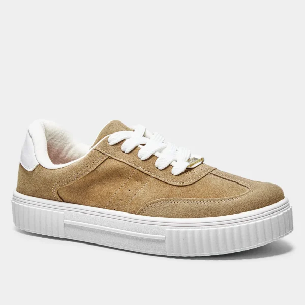 Tênis Vizzano Camurção Pelica Feminino - Nude - Imagem 2