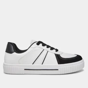 Tênis Vizzano Pelica Camurção Feminino - Branco + Preto