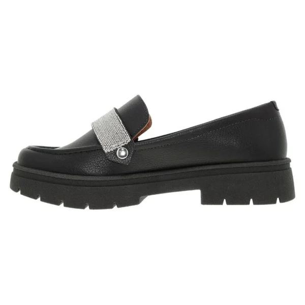 Mocassim Vizzano 1422.102 Loafer Tratorado Feminino - Preto - Imagem 3