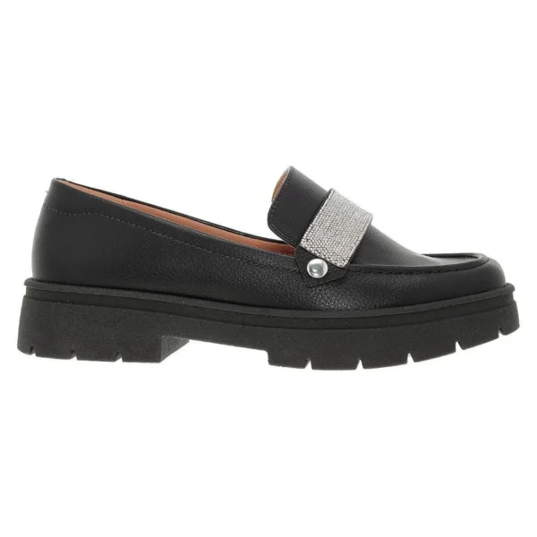 Mocassim Vizzano 1422.102 Loafer Tratorado Feminino - Preto - Imagem 2