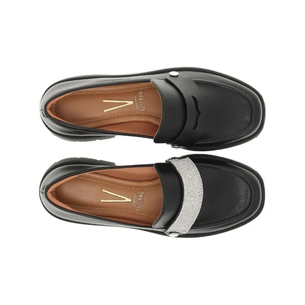 Mocassim Vizzano 1422.102 Loafer Tratorado Feminino - Preto - Imagem 6