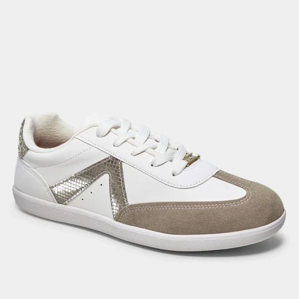 Tênis Vizzano Casual Feminino - Branco+Champagne - Imagem 2