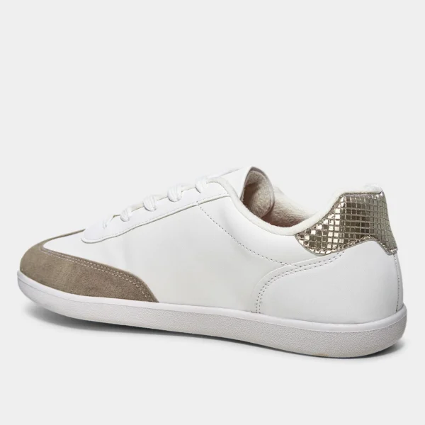 Tênis Vizzano Casual Feminino - Branco+Champagne - Imagem 3