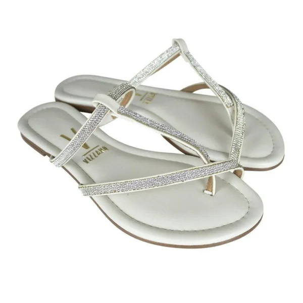 Rasteirinha Vizzano Shine Feminina - Off White - Imagem 2