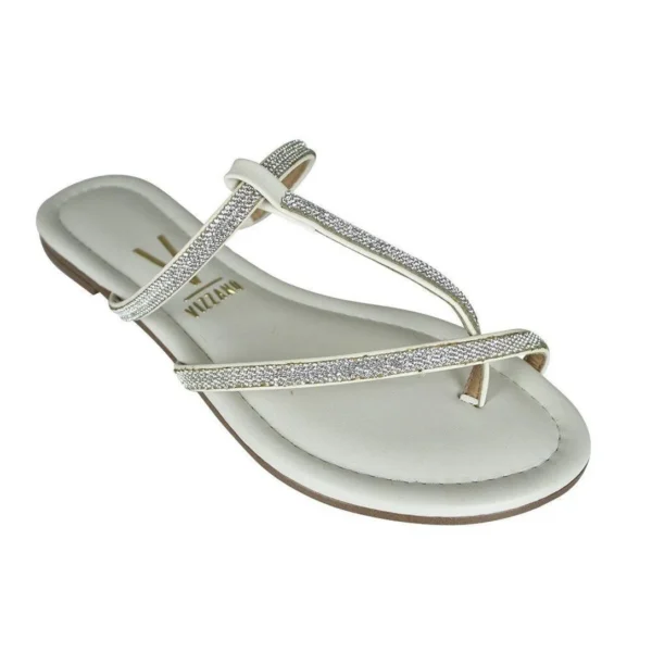 Rasteirinha Vizzano Shine Feminina - Off White