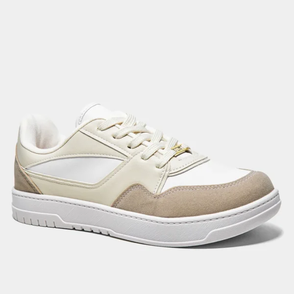 Tênis Vizzano Básico Urbano Feminino - Branco + Cinza - Imagem 2