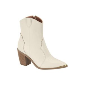 Bota Vizzano Texana Western Cano Curto Feminina - Branco