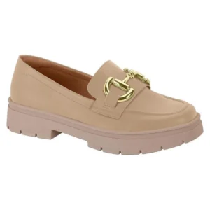 Mocassim Loafer Feminino Vizzano 1422.101 - Bege