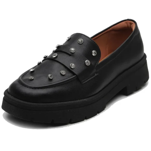 Mocassim Vizzano Tratorado Spikes Feminino - Preto - Imagem 2