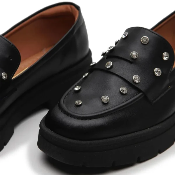 Mocassim Vizzano Tratorado Spikes Feminino - Preto - Imagem 3