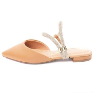Mule Vizzano Tira Strass Caramelo - Caramelo