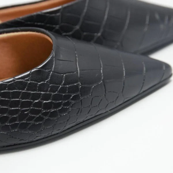 Sapato Vizzano Slingback Salto Alto Crocco - Preto - Imagem 4