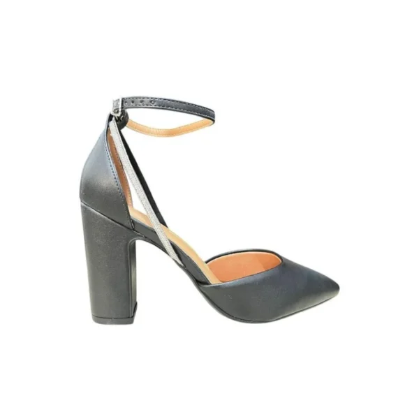 Scarpin feminino vizzano pelica tira brilhante - Preto
