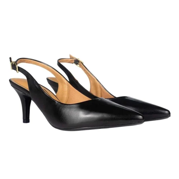 Sapato Scarpin Vizzano Slingback Salto Médio - Preto - Imagem 2