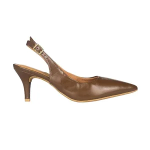 Sapato Scarpin Vizzano Slingback Salto Médio - Marrom