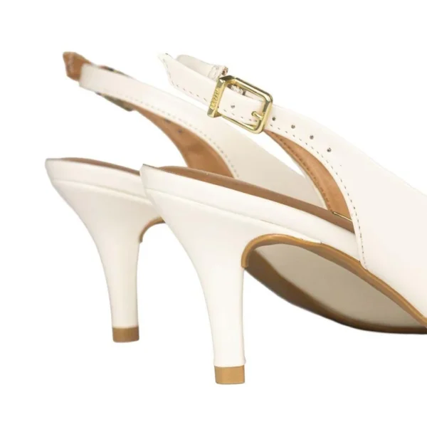 Sapato Scarpin Vizzano Slingback Salto Médio - Off White - Imagem 5