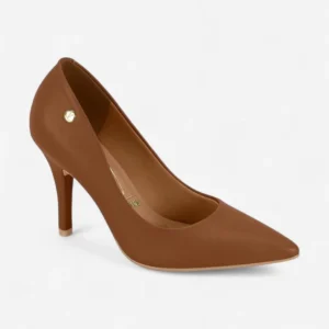 Sapato Scarpin Vizzano Salto Alto Marrom - Nude