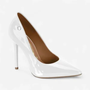 Sapato Scarpin Vizzano Salto Alto Verniz Branco - Branco