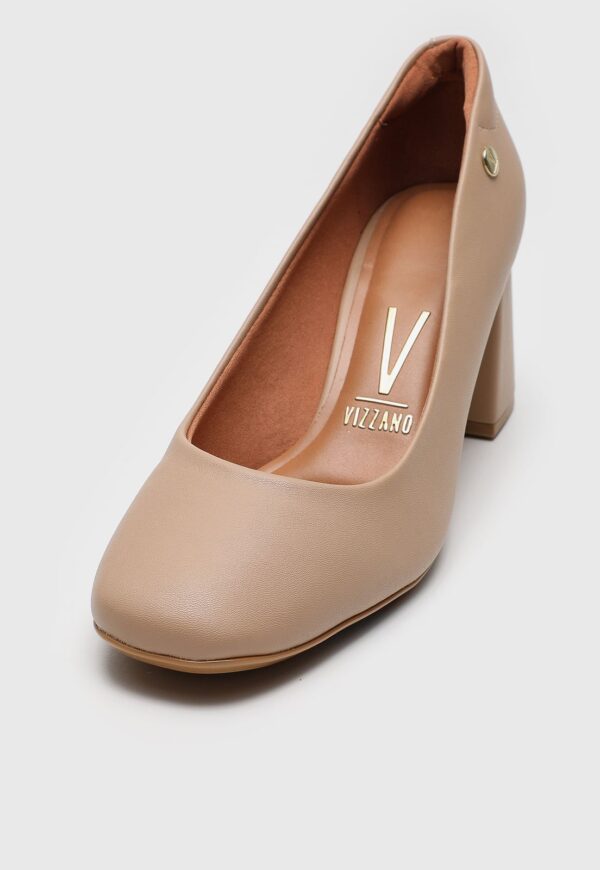 Scarpin Vizzano Liso Preto | Bege - Imagem 2