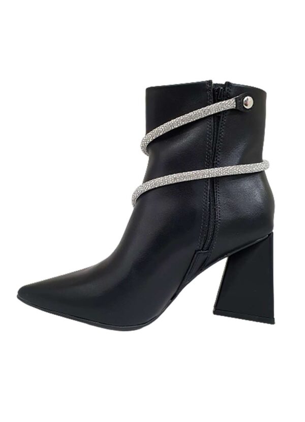 Bota Feminina Cano Curto Salto Grosso Strass Vizzano - Imagem 8