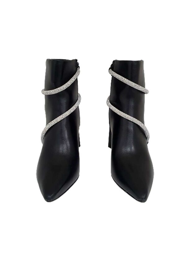 Bota Feminina Cano Curto Salto Grosso Strass Vizzano - Imagem 6