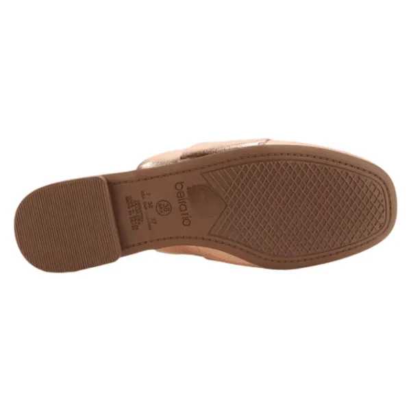 Mule Feminino Bico Quadrado Metalizado Beira Rio 4323.103 Ouro Rosado - Imagem 4