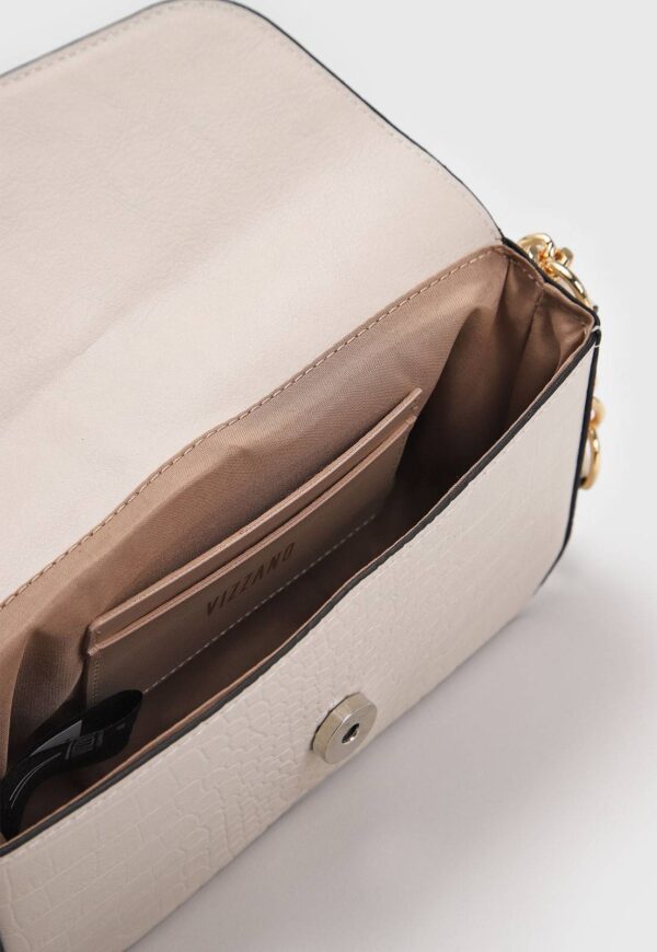 Bolsa Tiracolo Vizzano Alça Ajustável Off-White - Imagem 6