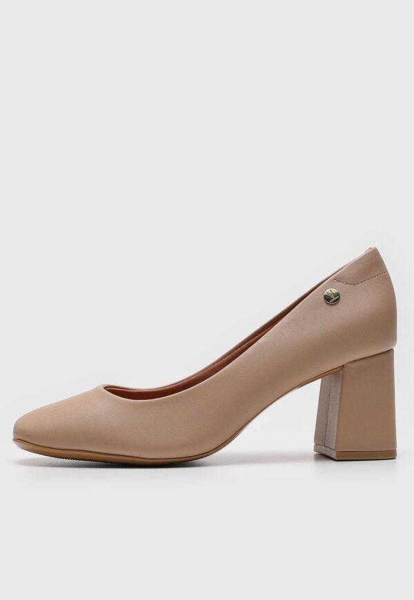 Scarpin Vizzano Liso Preto | Bege - Imagem 4