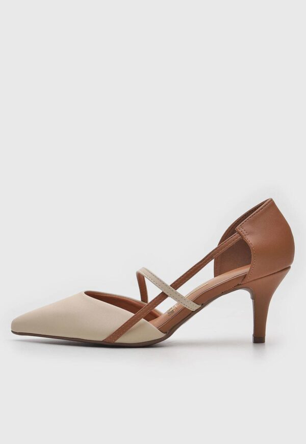 Scarpin Vizzano Tiras Off-White