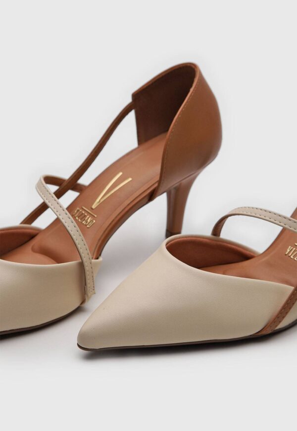 Scarpin Vizzano Tiras Off-White - Imagem 4