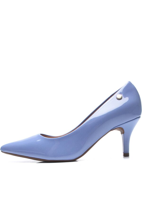 Scarpin Vizzano Verniz Off-White | Azul - Imagem 4