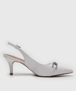 Scarpin Slingback Vizzano Aplicação Branca