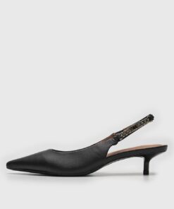 Scarpin Slingback Vizzano Aplicação Preto