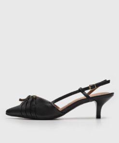 Scarpin Slingback Vizzano Fivelas Preto